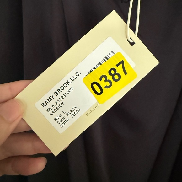 NWT Ramy Brook Elegant Black Kassidy Halter Top Size Large - Picture 4 of 4